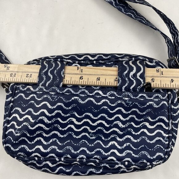 Lug Carousel Waves Navy Crossbody Belt Bag Nautical Quilted Travel RFID - Picture 6 of 15